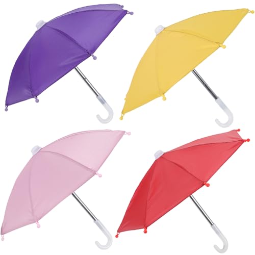 KICHOUSE 4er Set Kleine Handy Sonnenschirme Für Das Radfahren Universeller Handy Regenschirm Faltbar Wetterfest Kunsthandwerk Schutz Für Mobiltelefone Pink Und von KICHOUSE