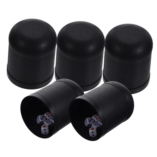 KICHOUSE 5 Sätze Würfelbecher Würfelset klein Pokerwürfelbecher Party Würfelschüttler Cocktail Tasse Würfel Spielzubehör Brettspiele Würfel Shaker-Tasse Plastik Schwarz KICHOUSE 5 Sätze Würfelbecher Würfelset klein Pokerwürfelbecher Party Würfelschüttler Cocktail Tasse Würfel Spielzubehör Brettspiele Würfel Shaker-Tasse Plastik Schwarz von KICHOUSE
