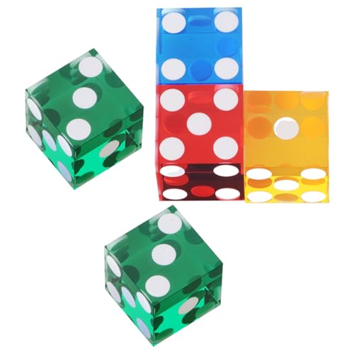 KICHOUSE 5 Stück Acrylform Tischspielwürfel transparente Punktwürfel Punktewürfel Brettspiel Würfel Kneipenwürfel lustige Spielwürfel Zufällige Farbe KICHOUSE 5 Stück Acrylform Tischspielwürfel transparente Punktwürfel Punktewürfel Brettspiel Würfel Kneipenwürfel lustige Spielwürfel Zufällige Farbe von KICHOUSE