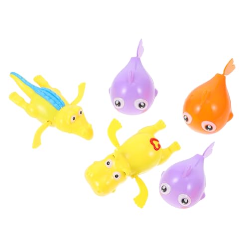 KICHOUSE 5 Stück Badespielzeug badewanne schwimmspielzeug badspielzeuge badewannenspielzeug Badewanne Wasserspielzeug Badetier Kunststoff Kunststoff von KICHOUSE
