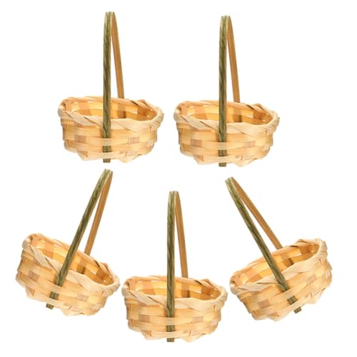 KICHOUSE 5 Stück Bambus Handkorb Aufbewahrungskorb Mit Deckel Geflochtener Korb Geflochtener Aufbewahrungskorb Baumwollseilkorb Körbe Babykorb Deckenkorb Kleiner Weidenkorb KICHOUSE 5 Stück Bambus Handkorb Aufbewahrungskorb Mit Deckel Geflochtener Korb Geflochtener Aufbewahrungskorb Baumwollseilkorb Körbe Babykorb Deckenkorb Kleiner Weidenkorb von KICHOUSE