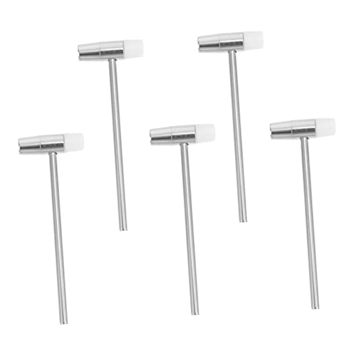 KICHOUSE 5 Stück Bauhammerzubehör für Bausteine Kleiner Hammer Blöcke Bauhammer Hammer, die hämmern Bauspielzeug Minihammer Gummi Silver von KICHOUSE