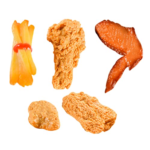 KICHOUSE 5 Stück Brathähnchen -Set -Modell Künstlich Gekochtes Huhn Realistisches Fastfood Gebraten Gefälschtes Brathähnchen Anzeige Von Lebensmittelproben Hühnerfutter PVC KICHOUSE 5 Stück Brathähnchen -Set -Modell Künstlich Gekochtes Huhn Realistisches Fastfood Gebraten Gefälschtes Brathähnchen Anzeige Von Lebensmittelproben Hühnerfutter PVC von KICHOUSE