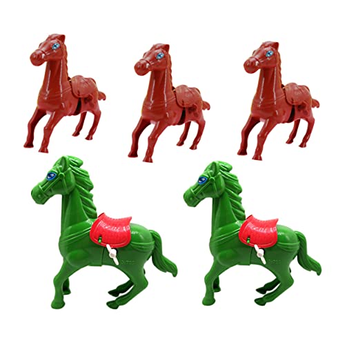 KICHOUSE 5 Stück Clockwork Horse Toy Plastikpferde Kinderspielzeug Spielzeugpferd aufziehen Kleinkind-Pferdespielzeug Pferde aufwinden Spielzeugfigur Aufziehspielzeug Zufällige Farbe KICHOUSE 5 Stück Clockwork Horse Toy Plastikpferde Kinderspielzeug Spielzeugpferd aufziehen Kleinkind-Pferdespielzeug Pferde aufwinden Spielzeugfigur Aufziehspielzeug Zufällige Farbe von KICHOUSE