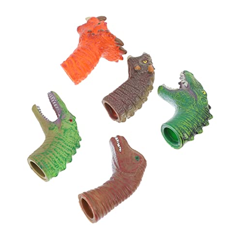 KICHOUSE 5 Stück Handpuppenspielzeug Fingerpuppen Marionetten Handdinosaurierpuppen Für Im Vorschulalter Beruhigendes Plastik von KICHOUSE