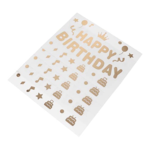 KICHOUSE 5 Stück Happy Birthday Aufkleber Happy Birthday Ballon Geburtstag Dekorative Aufkleber Happy Birthday Fensteraufkleber Happy Birthday Fensteraufkleber Geburtstagsparty Aufkleber von KICHOUSE