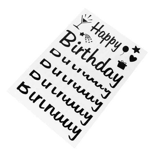 KICHOUSE 5 Stück Happy Birthday Aufkleber Happy Birthday Ballon Geburtstagsparty Aufkleber Happy Birthday Aufkleber Happy Birthday Fensteraufkleber Happy Birthday Kalenderaufkleber von KICHOUSE