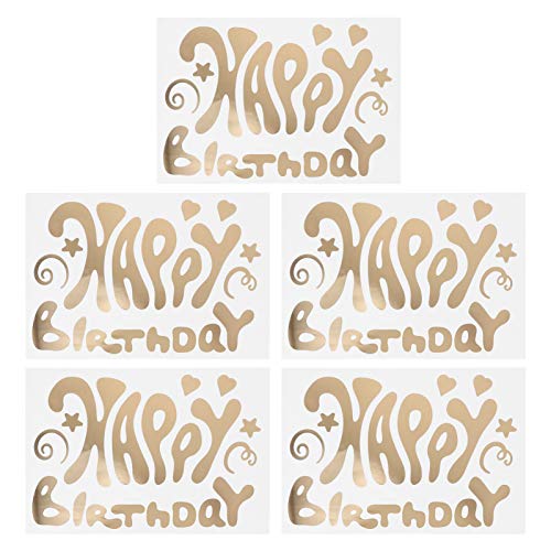 KICHOUSE 5 Stück Happy Birthday Aufkleber Happy Birthday Ballon Happy Birthday Kalenderaufkleber Planer Geburtstagsaufkleber Geburtstag Dekoaufkleber Party Aufkleber Aufkleber von KICHOUSE