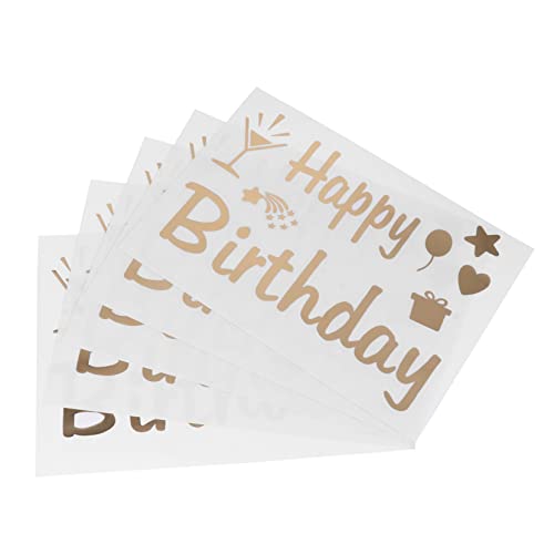 KICHOUSE 5 Stück Happy Birthday Aufkleber Happy Birthday Fensteraufkleber Planer Geburtstagsaufkleber Geburtstags Fensteraufkleber Für Das Klassenzimmer Geburtstagsaufkleber Für von KICHOUSE