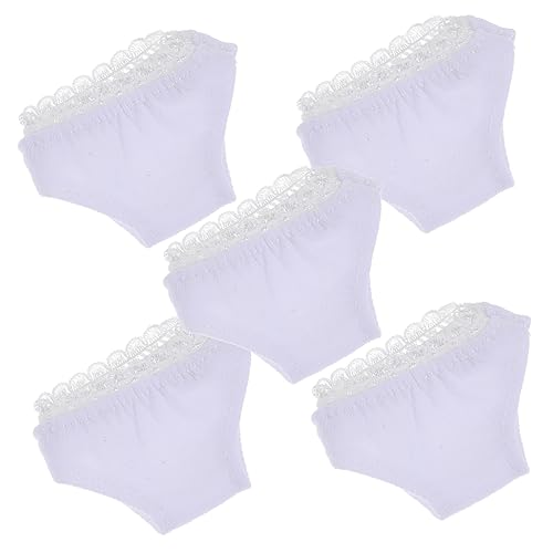 KICHOUSE 5 Stück -Höschen Babypuppenkleidung Mädchen Unterwäsche Puppen Kleidung für puppenkleidung Puppenunterhosen Puppenhöschen dekorative Unterwäsche für Puppen Baumwolle Weiß KICHOUSE 5 Stück -Höschen Babypuppenkleidung Mädchen Unterwäsche Puppen Kleidung für puppenkleidung Puppenunterhosen Puppenhöschen dekorative Unterwäsche für Puppen Baumwolle Weiß von KICHOUSE