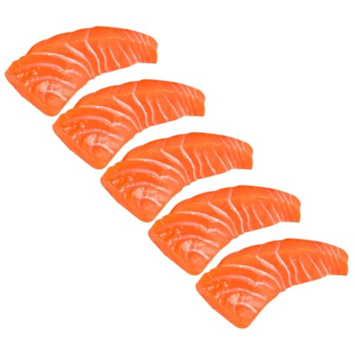 KICHOUSE 5 Stück Künstliche Lachsscheiben Realistisches Fischmodell für Küchen Dekoration Vielseitig Einsetzbar für Partys Werbung und Ausstellungen KICHOUSE 5 Stück Künstliche Lachsscheiben Realistisches Fischmodell für Küchen Dekoration Vielseitig Einsetzbar für Partys Werbung und Ausstellungen von KICHOUSE