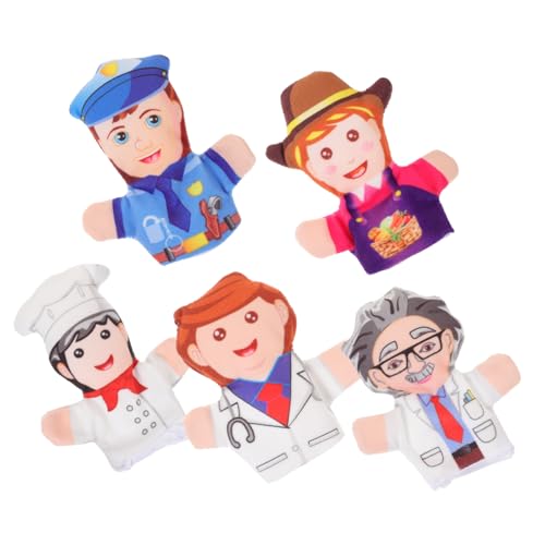 KICHOUSE 5 Stück Professionelle Puppenpuppen Fingerpuppen Cartoon-Hand-Fingerpuppe Handpuppen für PP Baumwolle KICHOUSE 5 Stück Professionelle Puppenpuppen Fingerpuppen Cartoon-Hand-Fingerpuppe Handpuppen für PP Baumwolle von KICHOUSE