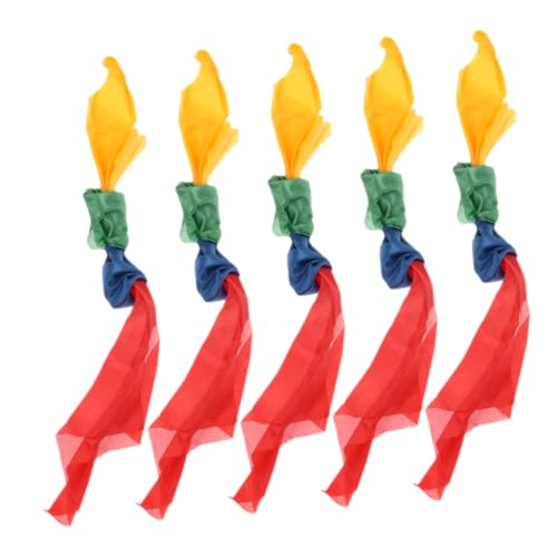 KICHOUSE 5 stücke Tricks Schal Veränderbar Farbe Zauberer Gimmick Prop Bühne Leistung Illusion Taschentuch von KICHOUSE