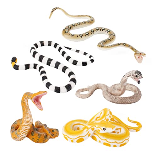 KICHOUSE 5 Stück Simulationsschlangenmodell Halloween-Dekorationen Halloween -Dekoration Schlangenspielzeug Falsche Schlange Kniffliges PVC von KICHOUSE