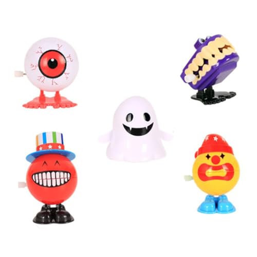 KICHOUSE 5 Stück Teiliges Halloween Aufziehspielzeug Bunte Uhrwerkspielzeuge für Robuste Kunststofffiguren Sicher und Langlebig als Party Mitgebsel und Haushalts von KICHOUSE