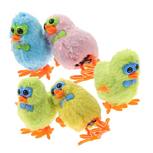 KICHOUSE 5 Stück Uhrwerk-Plüsch-Küken für kinderspielzeug hühner Party Kid Toys Huhn aufziehen Partygeschenke -Osterkorbfüller Abs von KICHOUSE