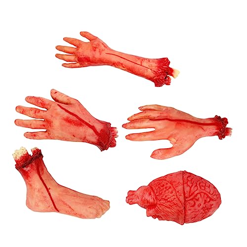KICHOUSE 5 Stücke Falsche Blutige Hände Halloween Weiche Kunststoff Gebrochene Hände Hängen Gruselige Requisiten KICHOUSE 5 Stücke Falsche Blutige Hände Halloween Weiche Kunststoff Gebrochene Hände Hängen Gruselige Requisiten von KICHOUSE