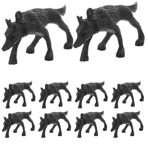 KICHOUSE 50 Hundestatuen: Polizeihundefiguren aus Kunststoff – Simulation winziger Tiermodelle für die kognitive Entwicklung von Kindern – Welpenstatuen für den Sandkasten von KICHOUSE
