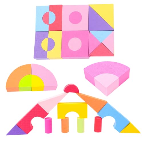 KICHOUSE 50 Stück Weiche Bausteine ​​aus Schaumstoff Farbige Stapelbare Blöcke Lernblockspielzeug Für Kleinkinder Pädagogische Bausteine Blöcke Für Kleinkinder Colorful Eva von KICHOUSE