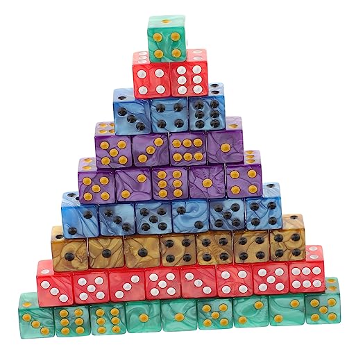 KICHOUSE 50 Teiliges Würfelset Brettspielwürfel Blanko Brettspielwürfel Spiele Unterhaltungswürfel Blankospiel Kinderspielzeug Kinderspielwürfel Hofwürfel Große Spielpunktwürfel von KICHOUSE