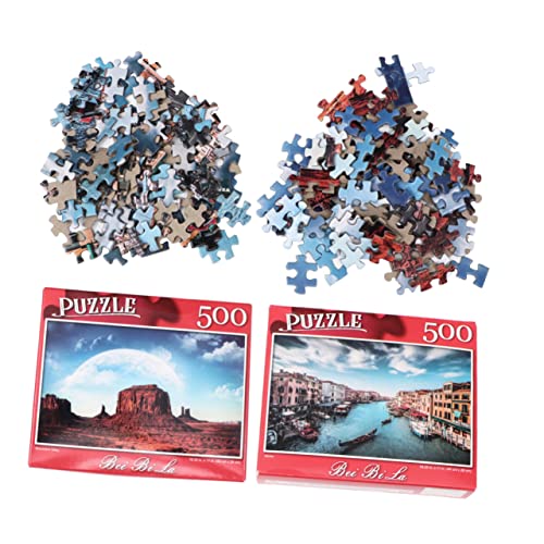 KICHOUSE 500 Stück, 2 Sätze Rätsel Rahmen Lustig Puzzle Hart KICHOUSE 500 Stück, 2 Sätze Rätsel Rahmen Lustig Puzzle Hart von KICHOUSE