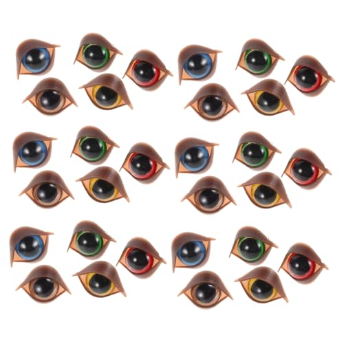 KICHOUSE 50Stücke Häkelaugen Doppelte Augenlidaugen Aus Kunststoff Für DIY Häkelpuppen Sicherheitsaugen Mit Unterlegscheiben Für Plüschtiere Und Stofftiere Gemischt KICHOUSE 50Stücke Häkelaugen Doppelte Augenlidaugen Aus Kunststoff Für DIY Häkelpuppen Sicherheitsaugen Mit Unterlegscheiben Für Plüschtiere Und Stofftiere Gemischt von KICHOUSE
