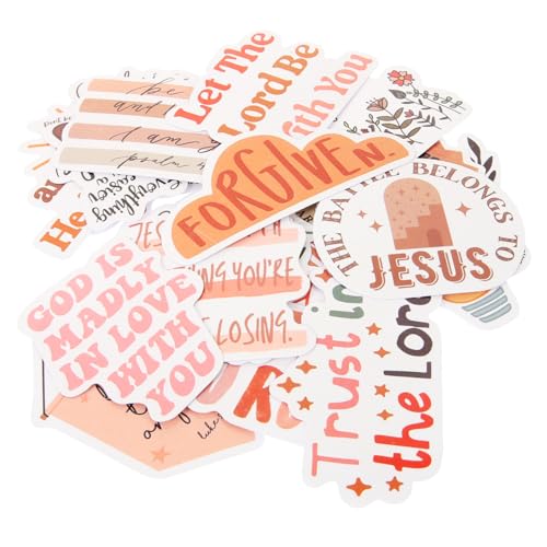 KICHOUSE Aufkleber-Set Mit Jesus- Christliches Gebet Aufkleber Für Laptop Telefon Gepäck 50 Stück Verschiedene Packungen von KICHOUSE