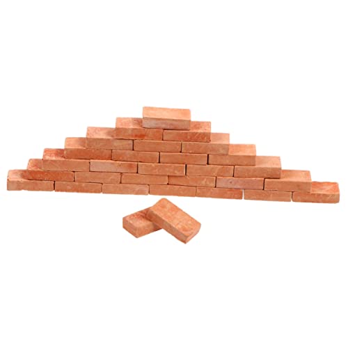 KICHOUSE 50Stücke Ziegelsteine Realistische Gefälschte Für DIY Miniaturlandschaften Modellbau Und Architektur Für Sandtisch Und Puppenhausgestaltung von KICHOUSE