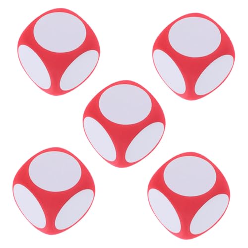 KICHOUSE 5pcs Schaum Würfel Für Unfinished Runde Würfel Löschbaren Für Party Mathematik Spiel Schule Aktivitäten von KICHOUSE