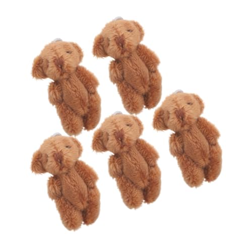 KICHOUSE 5Stücke Mini Plüsch Bär Puppen Fuzzy Kuschelbären Schlüsselanhänger Dekoration für Hochzeiten und Geburtstagsfeiern Niedliche Tierfiguren für Sammler KICHOUSE 5Stücke Mini Plüsch Bär Puppen Fuzzy Kuschelbären Schlüsselanhänger Dekoration für Hochzeiten und Geburtstagsfeiern Niedliche Tierfiguren für Sammler von KICHOUSE
