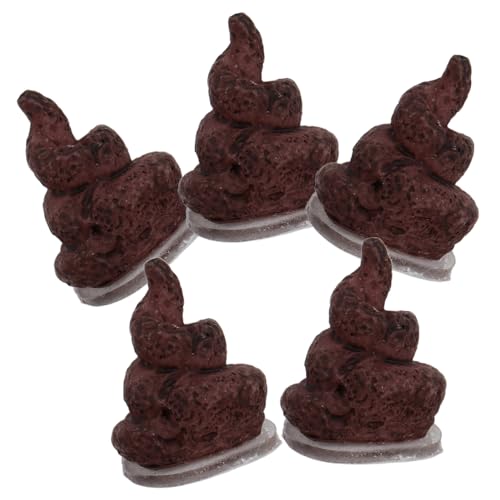 KICHOUSE 5st Simulation Poop Poop-wurf-Spiel Realistischer Poop-streich Poop Streich Gefälschte Kotspielzeug Süßes Poop-Modell Realistisches Poop-Spiel Harz Light Brown von KICHOUSE