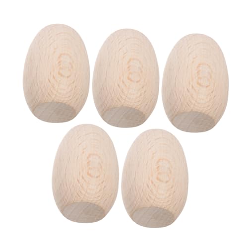 KICHOUSE 5stücke Mini-holzhandwerk Kleine Holzeier Zum Basteln Unfertige Leere Eier DIY-Eier Zum Malen Unbemalte Eier Leeres Holzei Zum Dekorieren DIY-holzeier Zum Basteln Kleine DIY-bastel von KICHOUSE