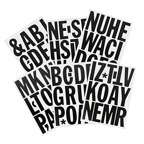 KICHOUSE Briefkasten-Alphabet-Aufkleber 6 Bögen Mit Buchstabenaufklebern Für Büro Klassenzimmer Basteln Zufällige Farbe von KICHOUSE
