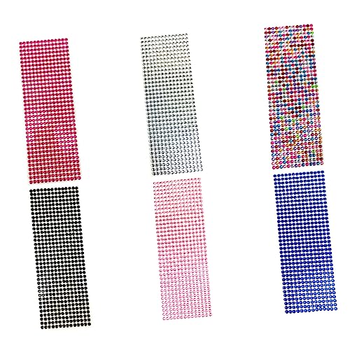 KICHOUSE Multifunktionale Gesichts-Accessoire-Aufkleber 6 Blätter Acryl-Scrapbook-Aufkleber Zufällige Auswahl Für Tagebücher von KICHOUSE