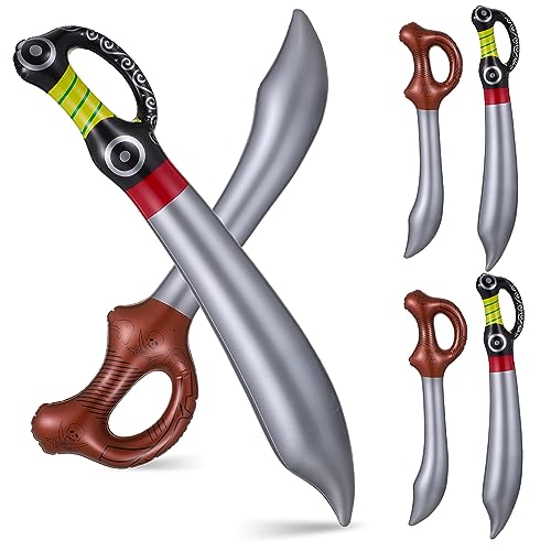 KICHOUSE Aufblasbare Piratenschwerter 6 Stück für Kinder Lustige Piraten Requisiten für Kostümparty Halloween Themenfeste Sichere PVC Spielzeuge für Interaktive KICHOUSE Aufblasbare Piratenschwerter 6 Stück für Kinder Lustige Piraten Requisiten für Kostümparty Halloween Themenfeste Sichere PVC Spielzeuge für Interaktive von KICHOUSE