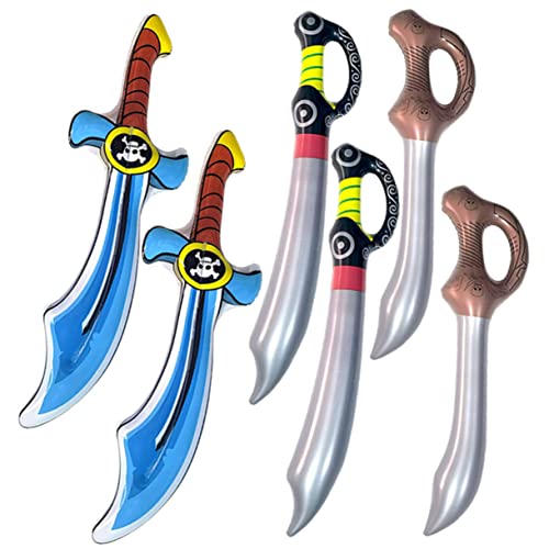 KICHOUSE 6 Stück Aufblasbares -Stütze Geburtstag Schwerter Party kinderspielzeug für mädchen piratendeko aufblasbarer PVC-Ballon Rollenspiel-Requisiten von KICHOUSE