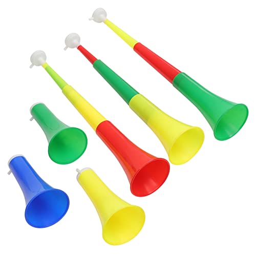 KICHOUSE 6 Stücke Fußball Spiel Teleskop Horn Spielzeug Fußball Für Jungen Und Mädchen Horn Megaphon Zubehör Verschiedene Farben Zufällige Farbe von KICHOUSE