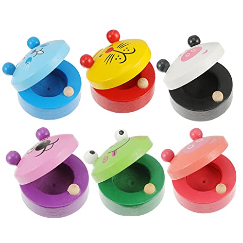 KICHOUSE 6 Stück Kastagnetten Aus Holz Kastagnetten Für Rhythmusinstrumente Für Kleinkinder Musikinstrumente Für Kastagnetten-Instrument -kastagnetten Spielzeuge Hölzern KICHOUSE 6 Stück Kastagnetten Aus Holz Kastagnetten Für Rhythmusinstrumente Für Kleinkinder Musikinstrumente Für Kastagnetten-Instrument -kastagnetten Spielzeuge Hölzern von KICHOUSE