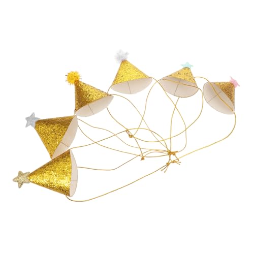 KICHOUSE 6 Stück Kegelhüte Für Kindergeburtstage Mit Sternball Für Babypartys, Geburtstagskronen, Weihnachtsfeiertage, Festliche Feiern, Partygeschenke KICHOUSE 6 Stück Kegelhüte Für Kindergeburtstage Mit Sternball Für Babypartys, Geburtstagskronen, Weihnachtsfeiertage, Festliche Feiern, Partygeschenke von KICHOUSE
