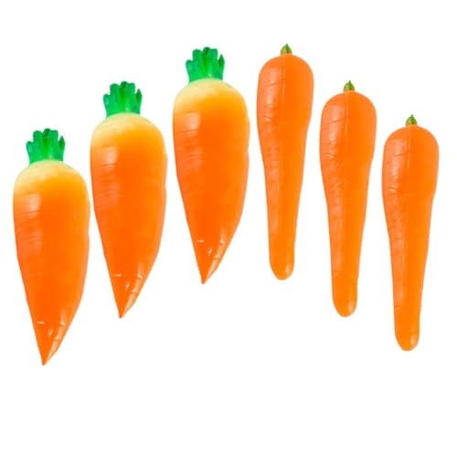 KICHOUSE 6 Stück Künstliche Karotten Deko Teiliges aus PVC Realistische Gemüse Modelle für Party Küche und Garten als für Kreative Arrangements KICHOUSE 6 Stück Künstliche Karotten Deko Teiliges aus PVC Realistische Gemüse Modelle für Party Küche und Garten als für Kreative Arrangements von KICHOUSE