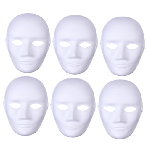KICHOUSE 6 Stück Leere DIY Masken für Handgemalte Papiermasken für Kreative Bastelprojekte und Partys Personalisierbar mit Farben und Mustern KICHOUSE 6 Stück Leere DIY Masken für Handgemalte Papiermasken für Kreative Bastelprojekte und Partys Personalisierbar mit Farben und Mustern von KICHOUSE