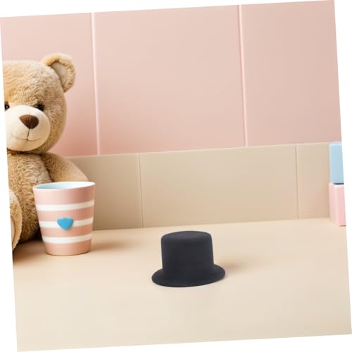 KICHOUSE 6 Stück Mini Top Hats Schwarz Miniaturformelle Hüte für Puppen Bastelprojekte DIY Handarbeit Haustieraccessoires von KICHOUSE