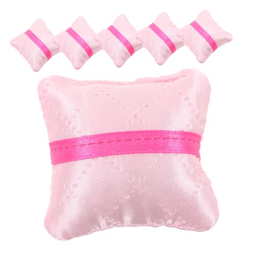 KICHOUSE 6 Stück Mini-puppenhauszubehör Zierkissen Kleine Kissen Dekorativ Miniatur-sofakissen Miniaturkissen Miniatur-schlafzimmerzubehör Puppenhaus-miniaturen Bastelkissen Rosa Plastik KICHOUSE 6 Stück Mini-puppenhauszubehör Zierkissen Kleine Kissen Dekorativ Miniatur-sofakissen Miniaturkissen Miniatur-schlafzimmerzubehör Puppenhaus-miniaturen Bastelkissen Rosa Plastik von KICHOUSE