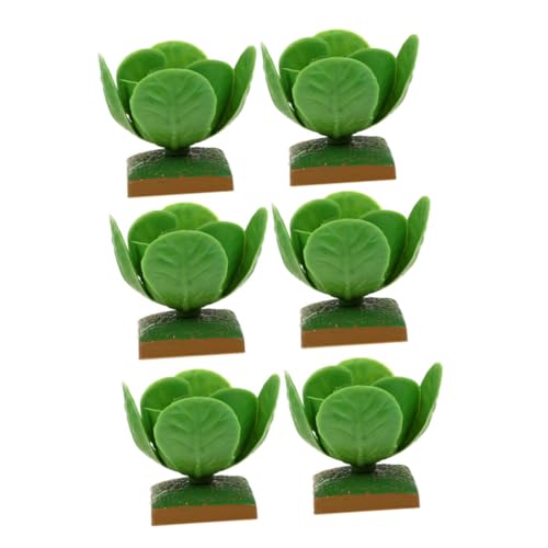 KICHOUSE 6 Stück -Modell Gemüse für vorgeben Dekoration realistisch kinderspielzeug Children Toys Kohlmodell Desktop -Verzierungen Plastik Green von KICHOUSE