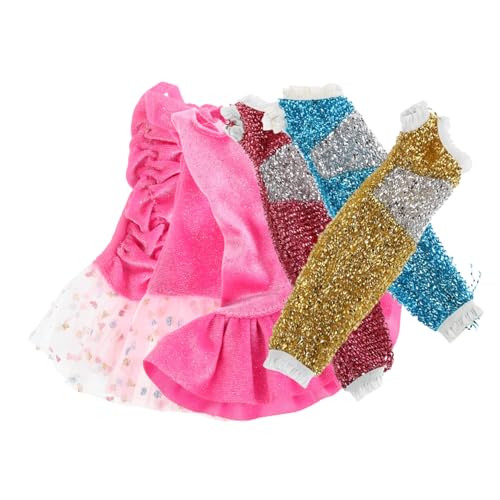 KICHOUSE Einschultriges Pailletten-ballkleid Für Puppen Rock Prinzessinnenkostüm Glitzerkleid Für Formelle Veranstaltungen Und Partys von KICHOUSE