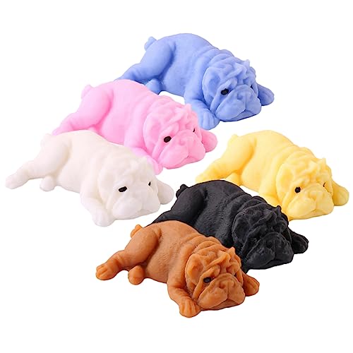 KICHOUSE 6 Stück Pinch Music Bulk Toys Stressabbau Partygeschenke Hundeförmiges Stressspielzeug Cartoon Zappelspielzeug Sensorisches Hundeförmiges Quetschspielzeug Für Bezauberndes von KICHOUSE