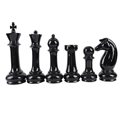 KICHOUSE 6 Stück Schachornamente Schachdekor Bürodekor Schach Heimdekor Schachbrettdekoration Haushaltsschachornament Lustiges Schach Haushaltsschachdekor Schwarze Keramik KICHOUSE 6 Stück Schachornamente Schachdekor Bürodekor Schach Heimdekor Schachbrettdekoration Haushaltsschachornament Lustiges Schach Haushaltsschachdekor Schwarze Keramik von KICHOUSE