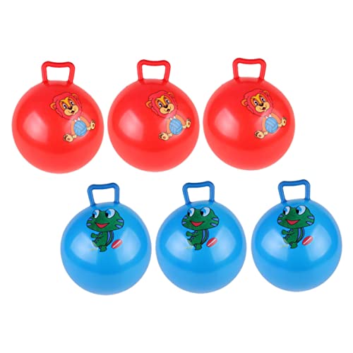 KICHOUSE 6 Stück Schläger Handhaben Federnd Mit Griffen Hüpfen Hüpfen Kleinkind Springen Für Springende Bälle Sportspielzeug Kinderball Kleine Hüpfbälle PVC von KICHOUSE