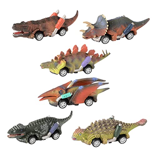 KICHOUSE 6 Stück Teiliges Dinosaurier Spielzeugauto aus Hochwertigem Cartoon Design Rückziehbar Fördert Neugier und Motorische Fähigkeiten für Jungen und Mädchen Ab Kleinkindalter KICHOUSE 6 Stück Teiliges Dinosaurier Spielzeugauto aus Hochwertigem Cartoon Design Rückziehbar Fördert Neugier und Motorische Fähigkeiten für Jungen und Mädchen Ab Kleinkindalter von KICHOUSE