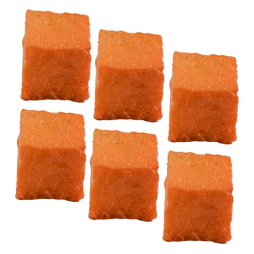 KICHOUSE 6 Stück Teiliges Künstliche Fisch Tofu Requisiten für Restaurant Dekoration und Fotografie PVC Fake Food Modell für Hot Pot und Küche Langlebig und Farbecht KICHOUSE 6 Stück Teiliges Künstliche Fisch Tofu Requisiten für Restaurant Dekoration und Fotografie PVC Fake Food Modell für Hot Pot und Küche Langlebig und Farbecht von KICHOUSE